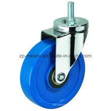 Medium-Sized Biaxial Blue Thread PVC Caster Wheels
